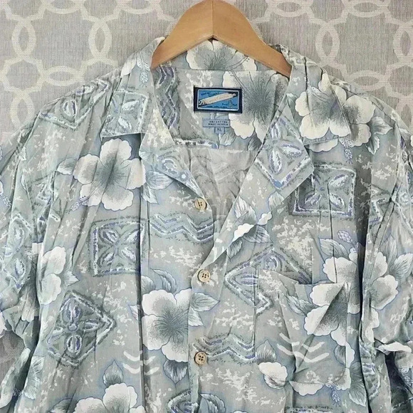 Vintage Pineapple Connection Cotton Floral Hawaiian Button Up Men's XL - Picture 3 of 6